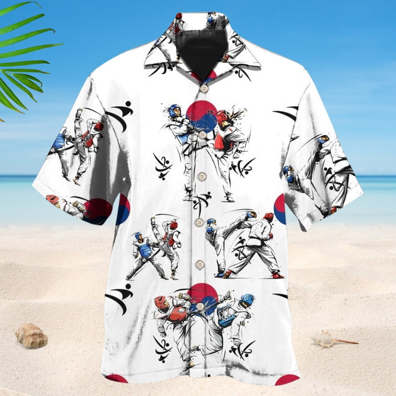 Taekwondo Stronger Hawaiian Shirt For Coastal Travel, Casual Events, And Comfortable Summer Wear