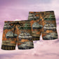 Dusty Tank Retro Vibe Beach Shorts For Summer Vacation And Coastal Travel