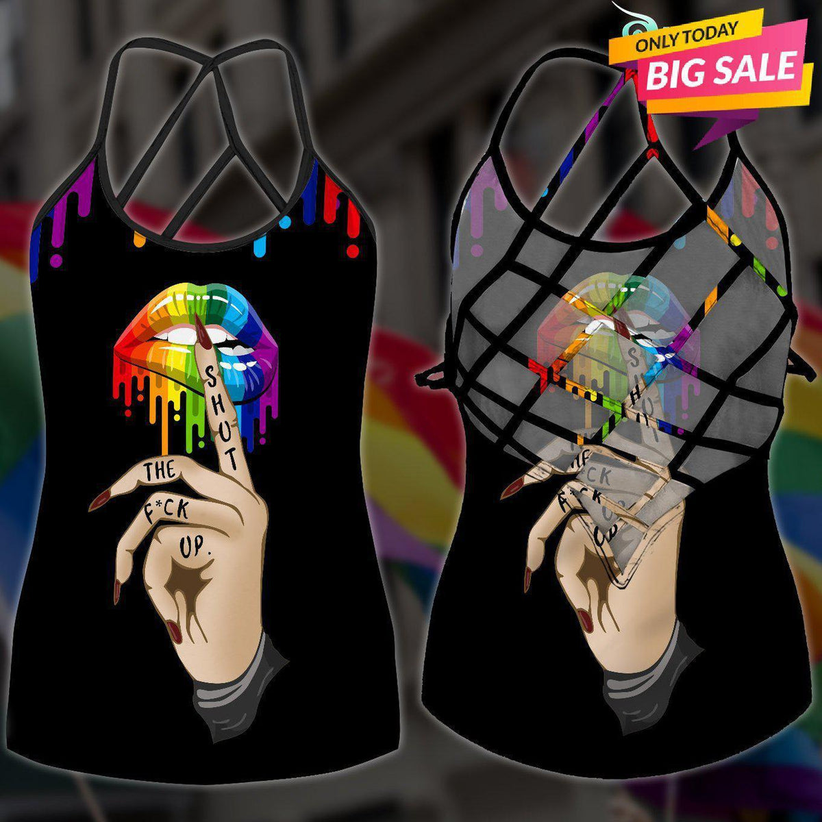 LGBT Love Pride Hollow Tank Top For Awareness Events And Weekend Outfits
