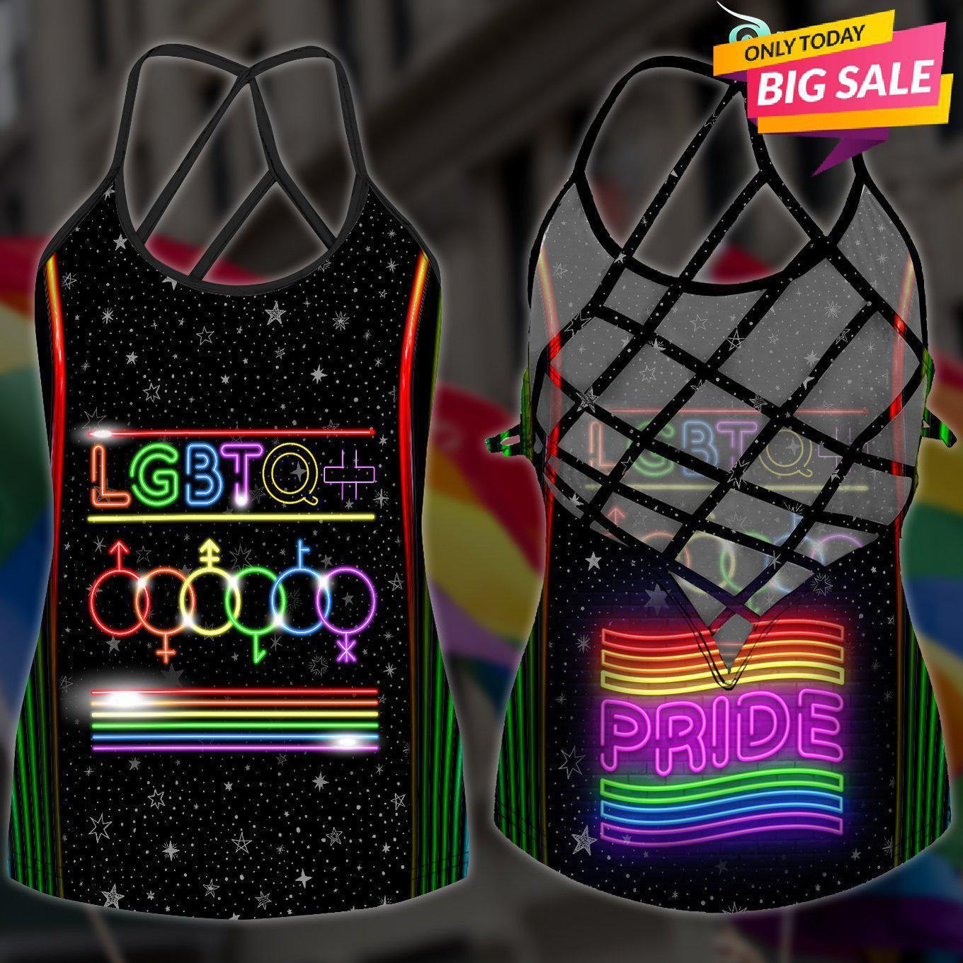LGBT Love Pride Hollow Tank Top For Support Events And Casual Styling