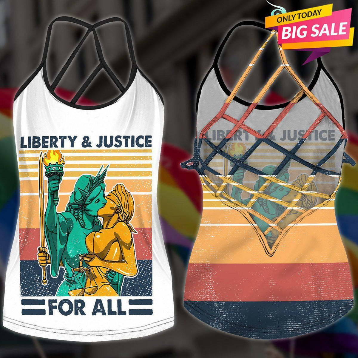 LGBT Love Pride Hollow Tank Top For Community Events And Positive Support