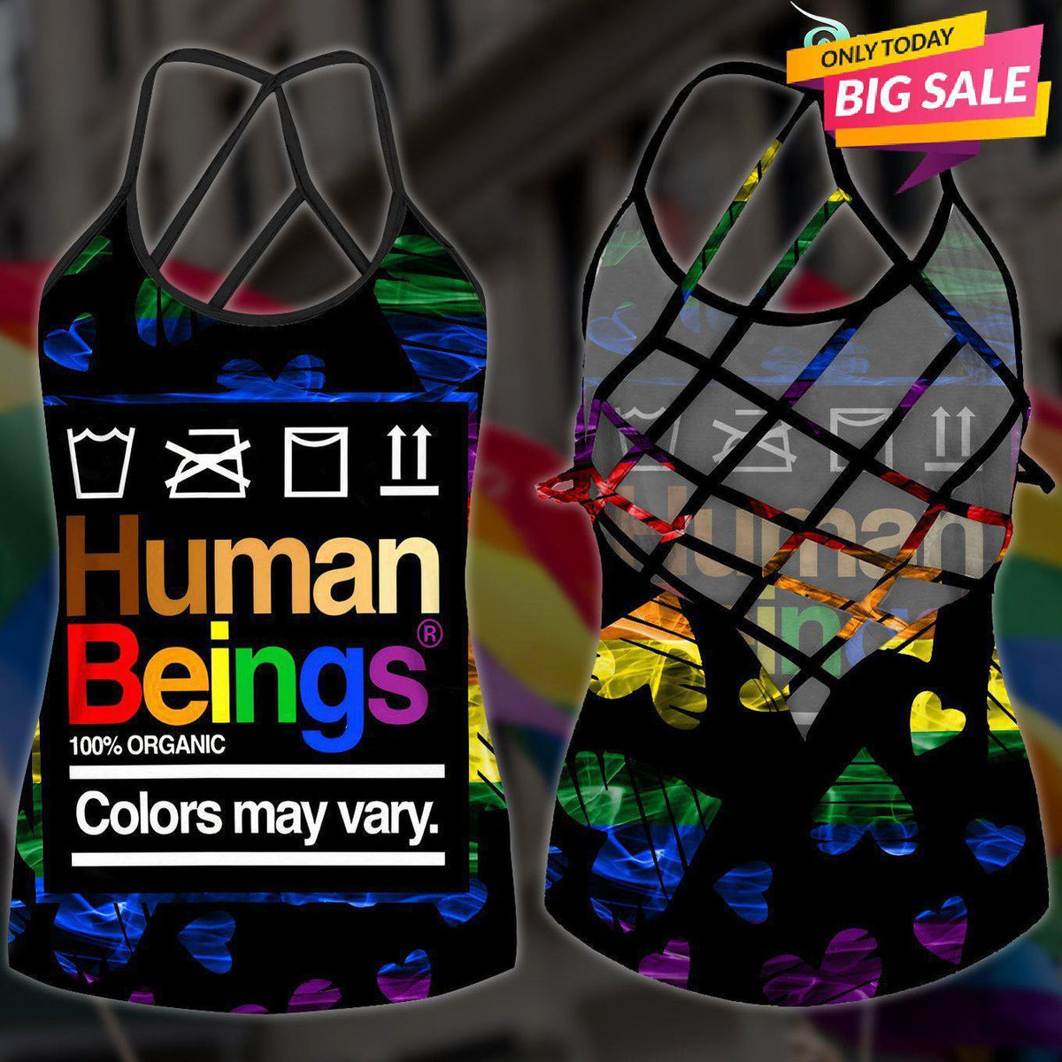 LGBT Love Pride Hollow Tank Top For Awareness Gatherings And Daily Wear