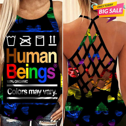 LGBT Love Pride Hollow Tank Top For Awareness Gatherings And Daily Wear
