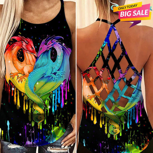 LGBT Love Pride Hollow Tank Top For Advocacy Gatherings And Relaxed Style