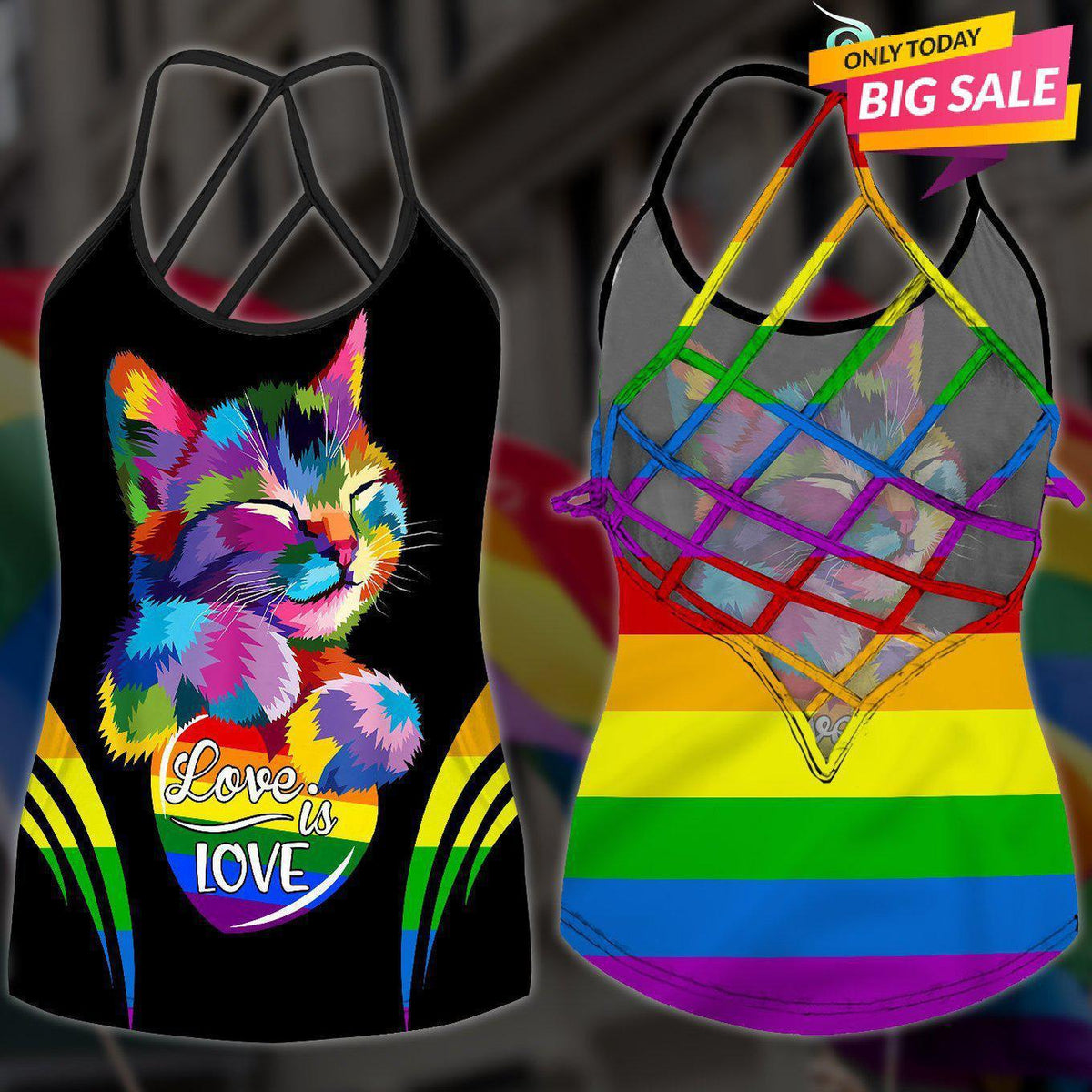 LGBT Love Pride Hollow Tank Top For Positive Messages And Daily Comfort