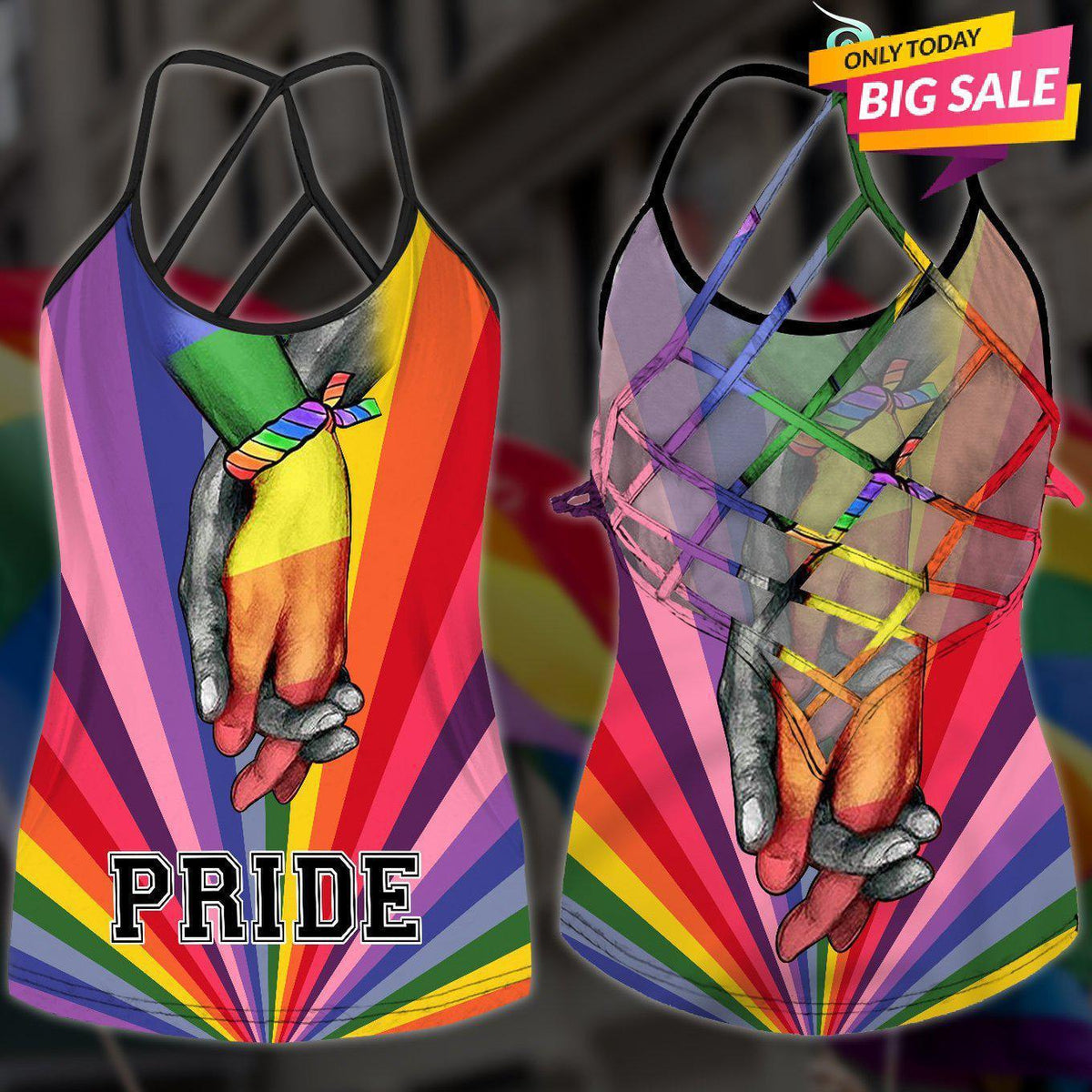 LGBT Love Pride Hollow Tank Top For Support Gatherings And Everyday Wear