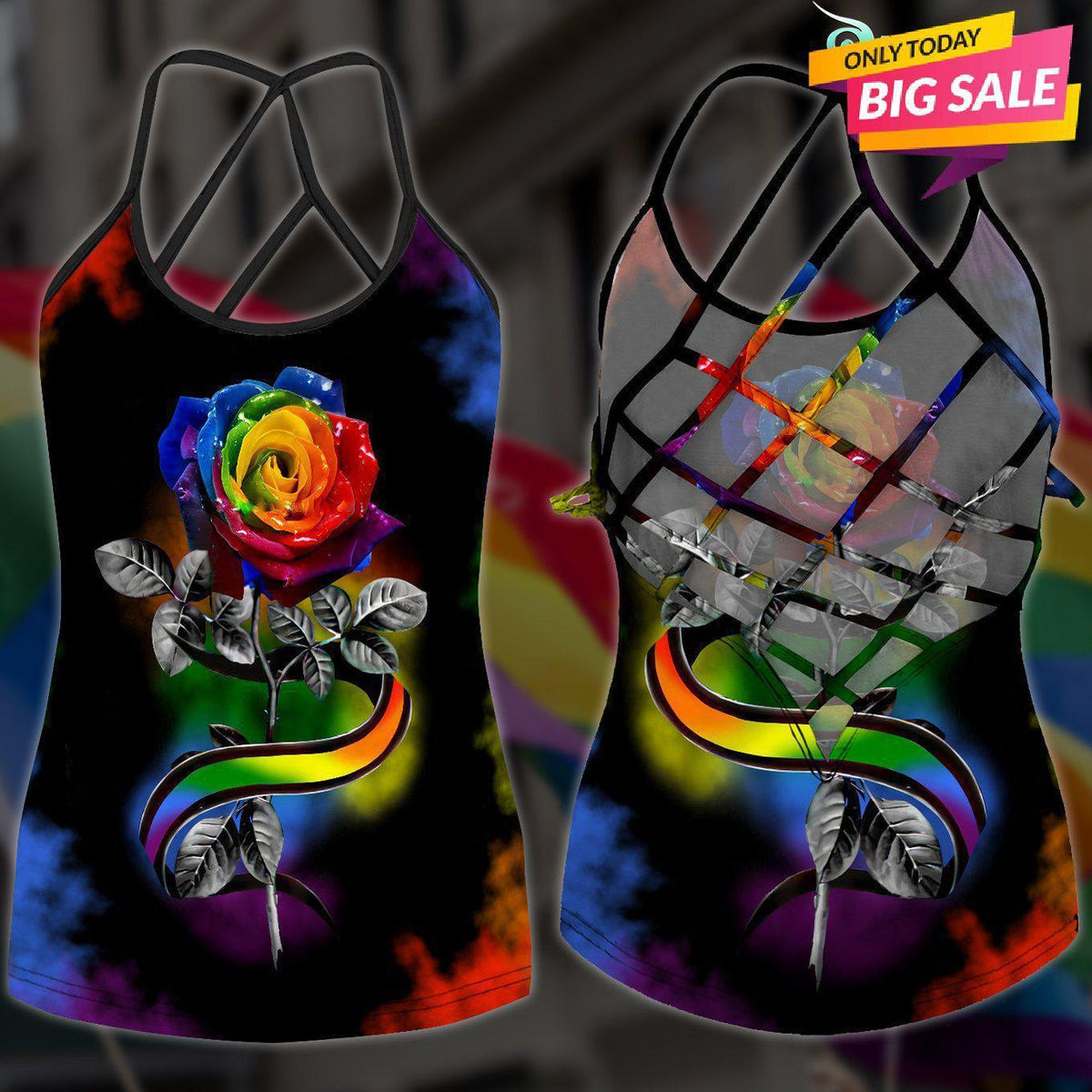 LGBT Love Pride Hollow Tank Top For Awareness Activities And Summer Events