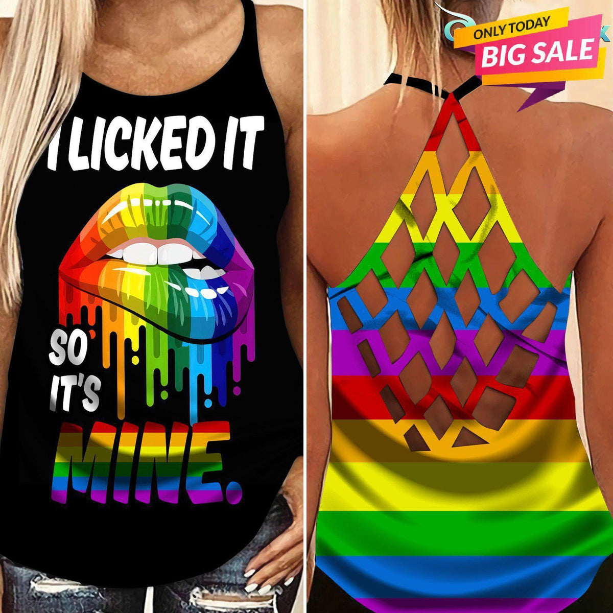 LGBT Love Pride Hollow Tank Top For Community Activities And Comfort