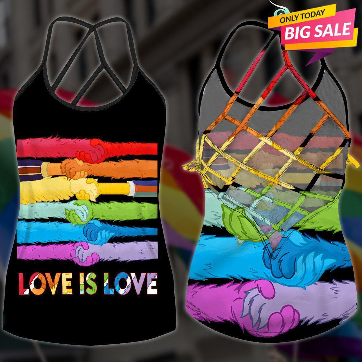 LGBT Love Pride Hollow Tank Top For Positive Advocacy And Everyday Wear