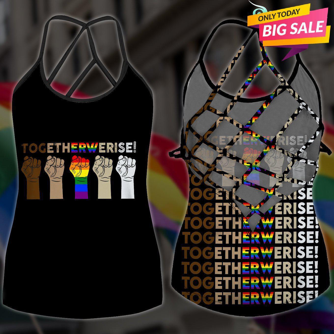 LGBT Love Pride Hollow Tank Top For Community Gatherings And Fitness Days