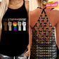 LGBT Love Pride Hollow Tank Top For Community Gatherings And Fitness Days