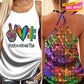 Autism Love Hollow Tank Top For Awareness Events And Weekend Outfits