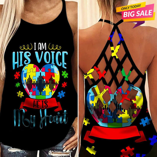Autism Love Hollow Tank Top For Positive Support And Gifting