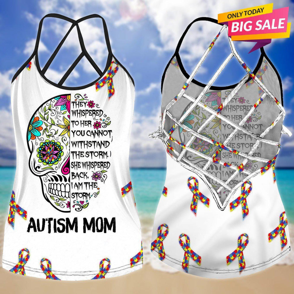 Autism Love Hollow Tank Top For Community Gatherings And Fitness Days