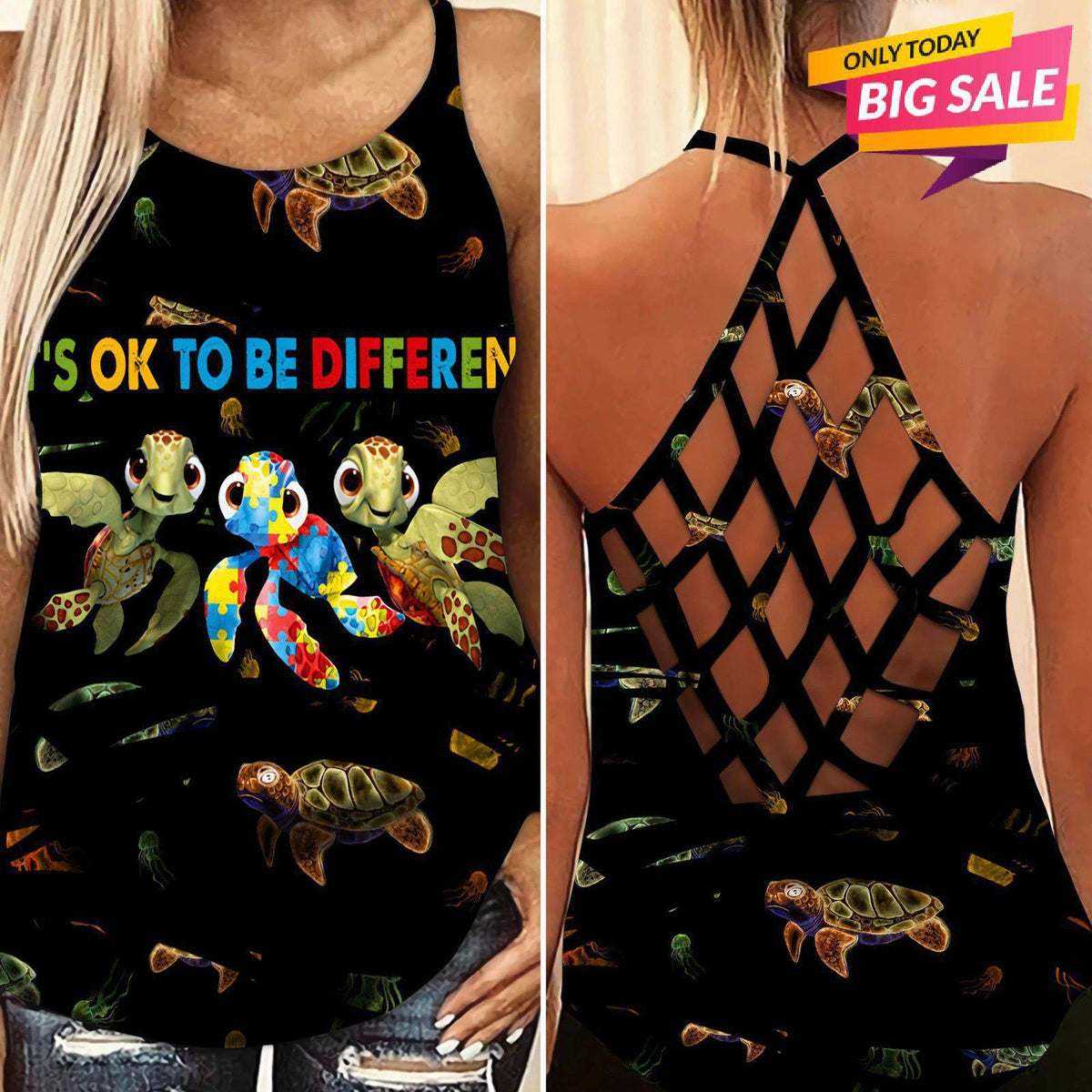 Autism Love Hollow Tank Top For Awareness Walks And Weekend Style