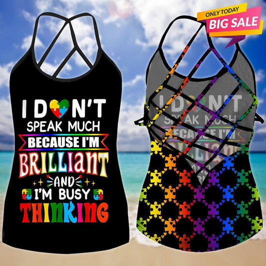 Autism Love Hollow Tank Top For Awareness Activities And Summer Events