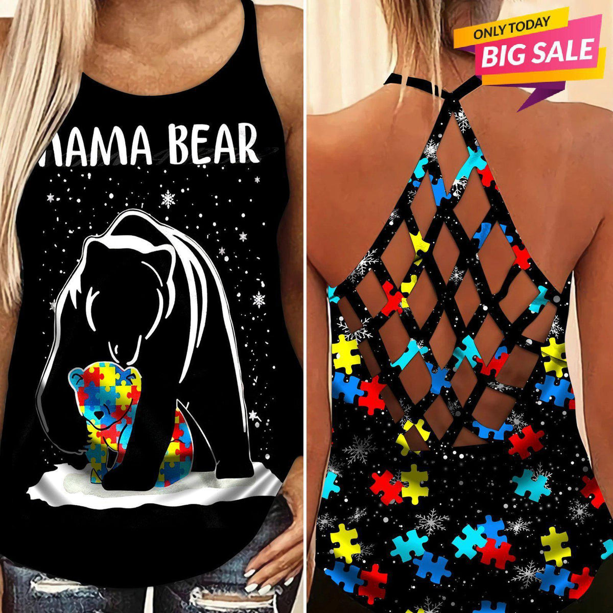 Autism Love Hollow Tank Top For Supportive Communities And Daily Outfits