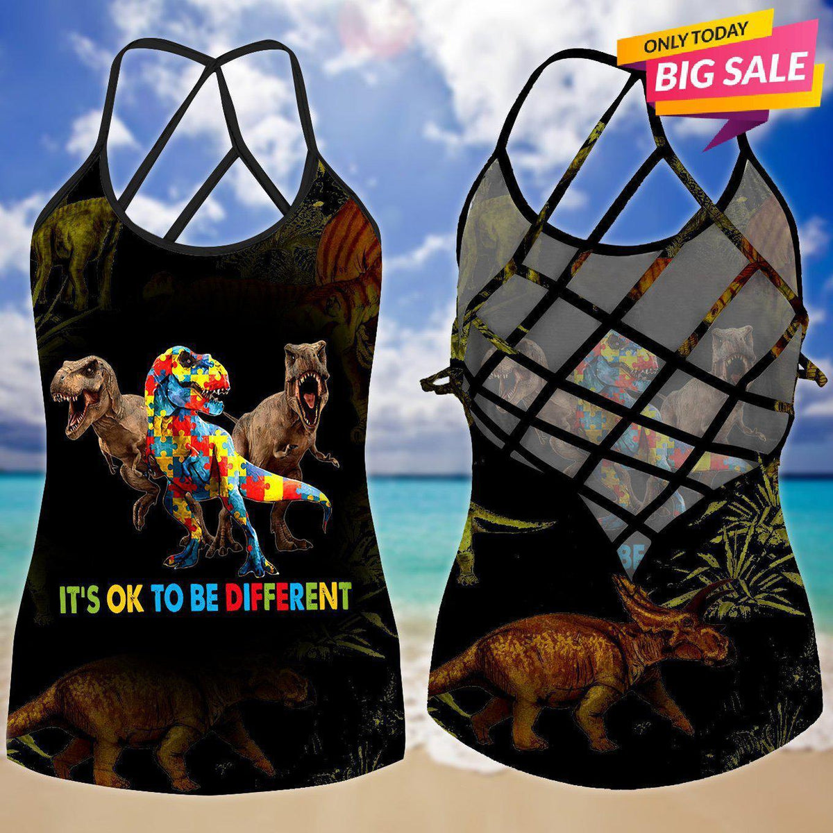 Autism Love Hollow Tank Top For Community Activities And Comfort