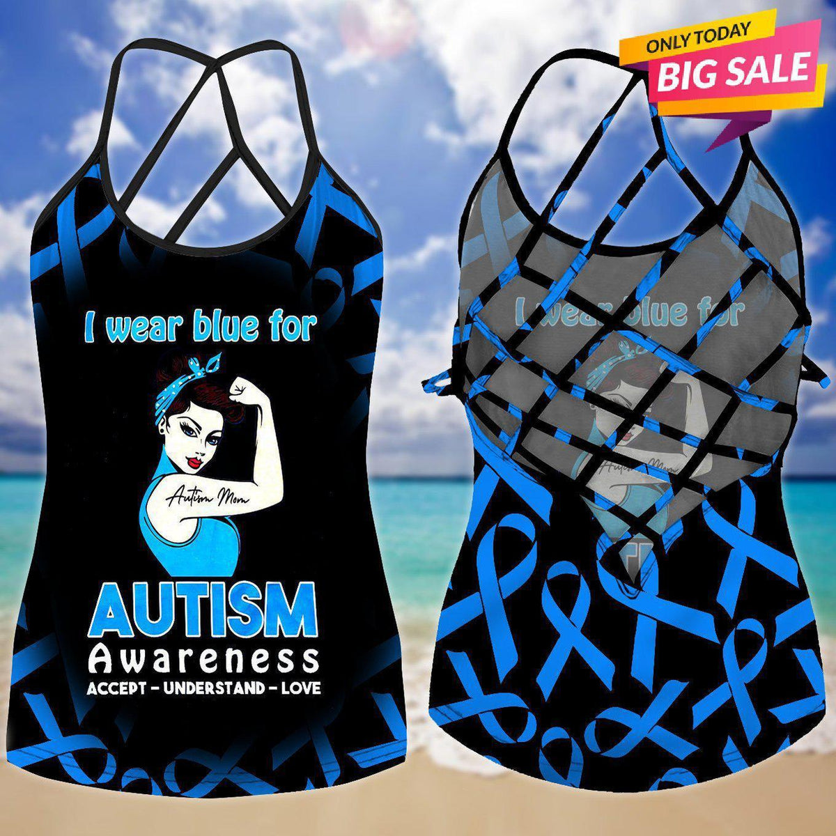 Autism Love Hollow Tank Top For Awareness Gatherings And Daily Wear