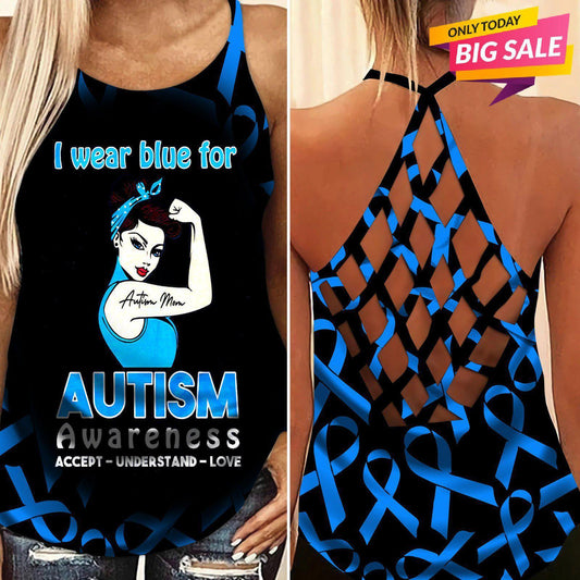Autism Love Hollow Tank Top For Awareness Gatherings And Daily Wear