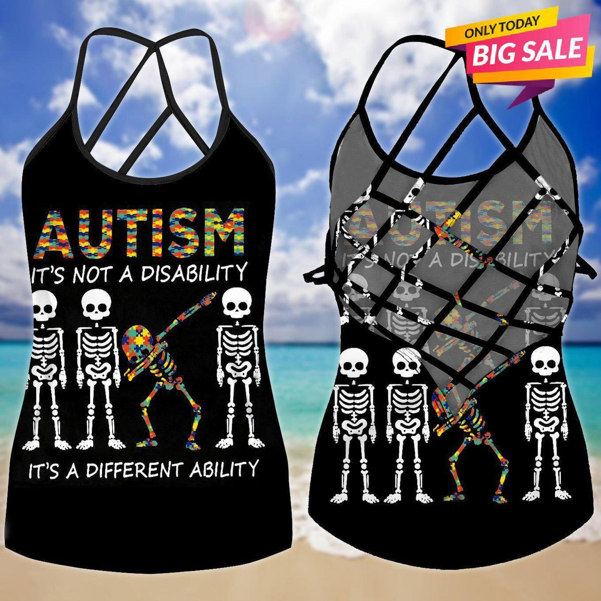 Autism Love Hollow Tank Top For Support Events And Casual Styling