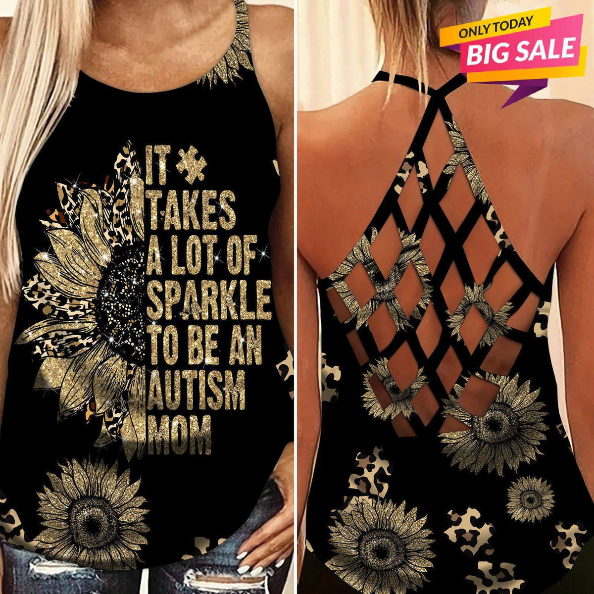 Autism Love Hollow Tank Top For Positive Community Days And Gifting