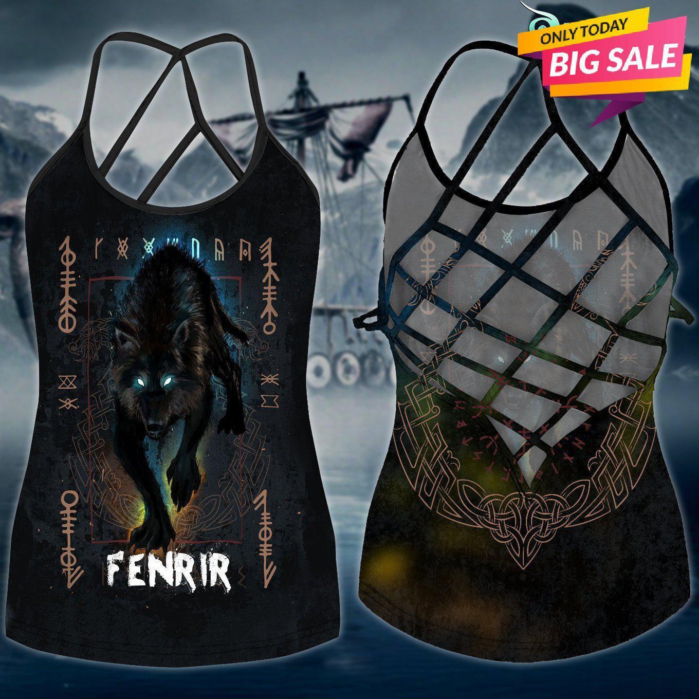 Viking Strength Hollow Tank Top For Alternative Art Lovers And Gifting