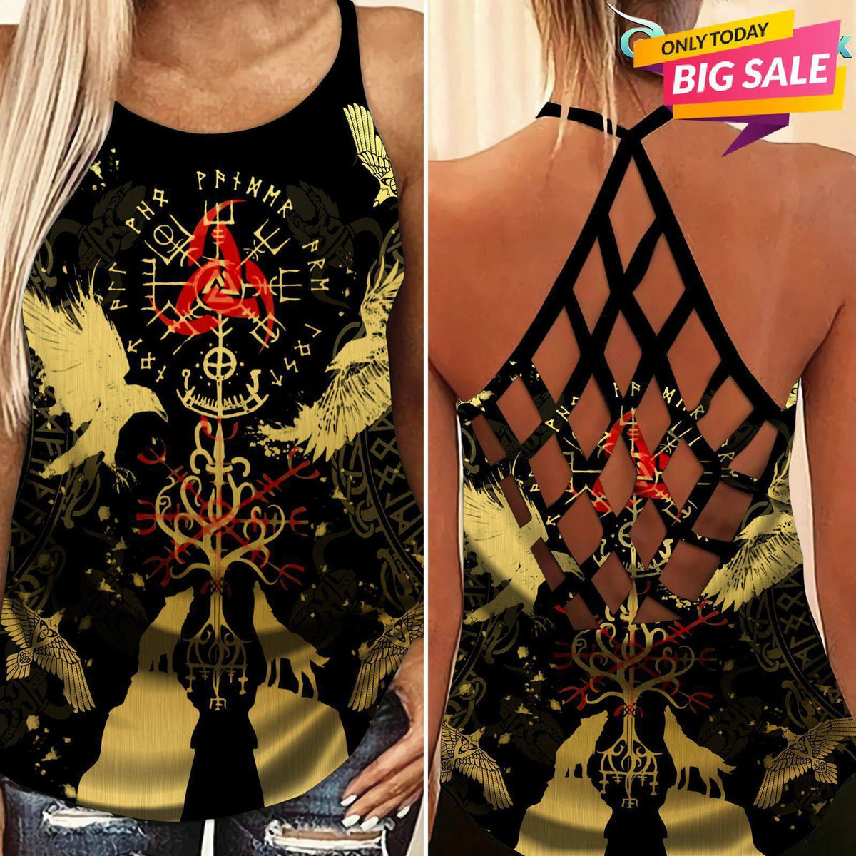 Viking Strength Hollow Tank Top For Workout Days And Statement Wear