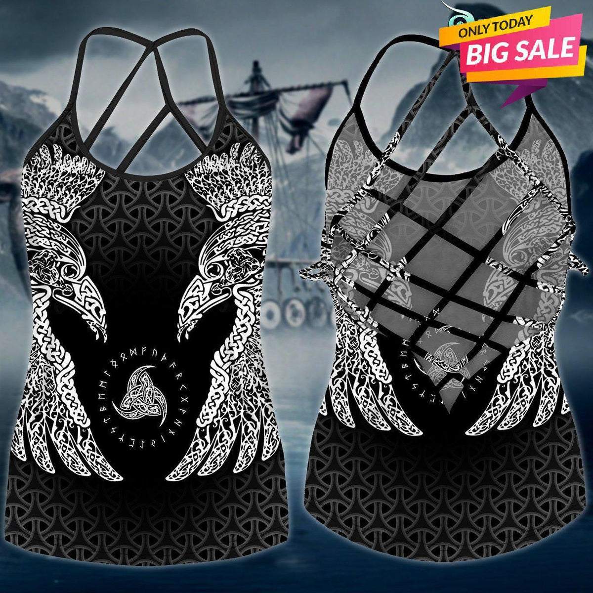 Viking Strength Hollow Tank Top For Studio Activities And Confident Wear