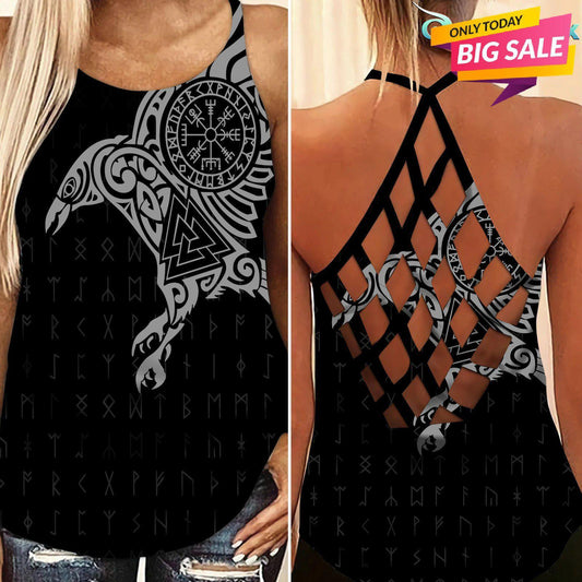 Viking Strength Hollow Tank Top For Active Events And Casual Outfits