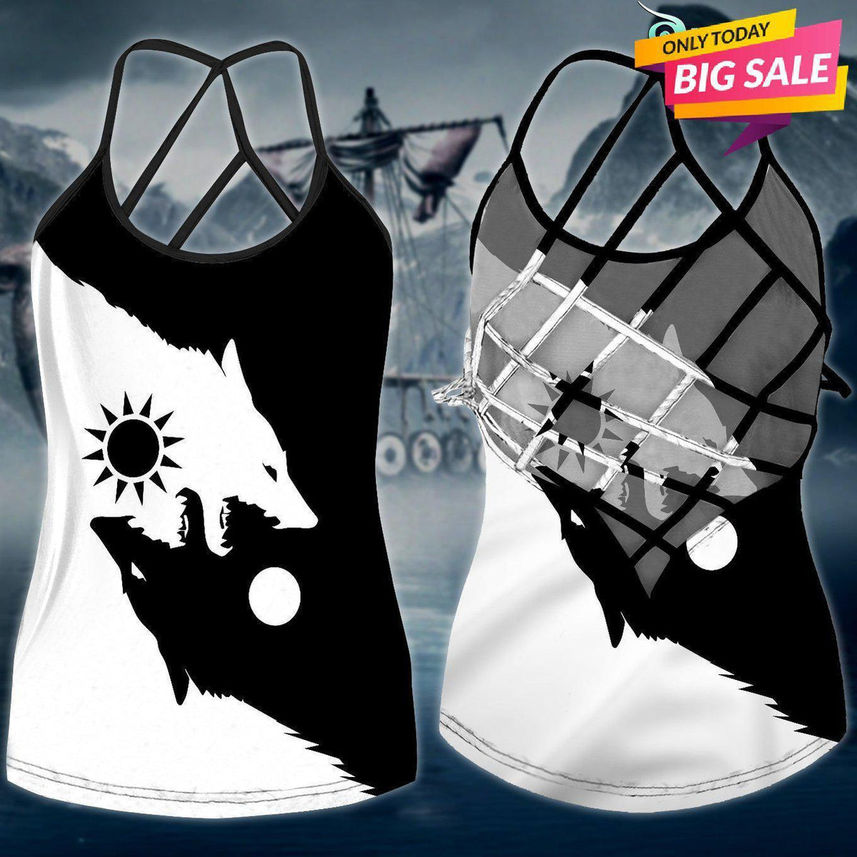 Viking Strength Hollow Tank Top For Fitness Practice And Festival Wear