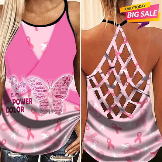 Cancer Strength Hollow Tank Top For Supportive Communities And Daily Outfits