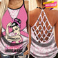 Cancer Strength Hollow Tank Top For Community Events And Positive Support