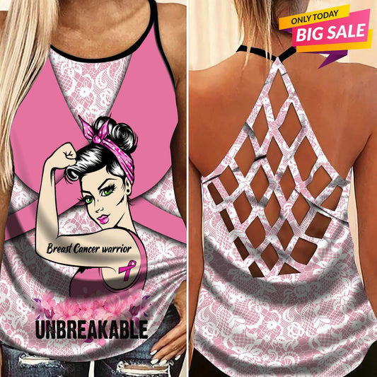 Cancer Strength Hollow Tank Top For Community Events And Positive Support