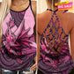 Cancer Strength Hollow Tank Top For Community Gatherings And Fitness Days