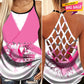 Cancer Strength Hollow Tank Top For Positive Advocacy And Everyday Wear