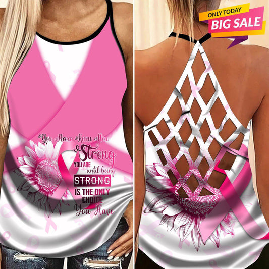 Cancer Strength Hollow Tank Top For Positive Advocacy And Everyday Wear
