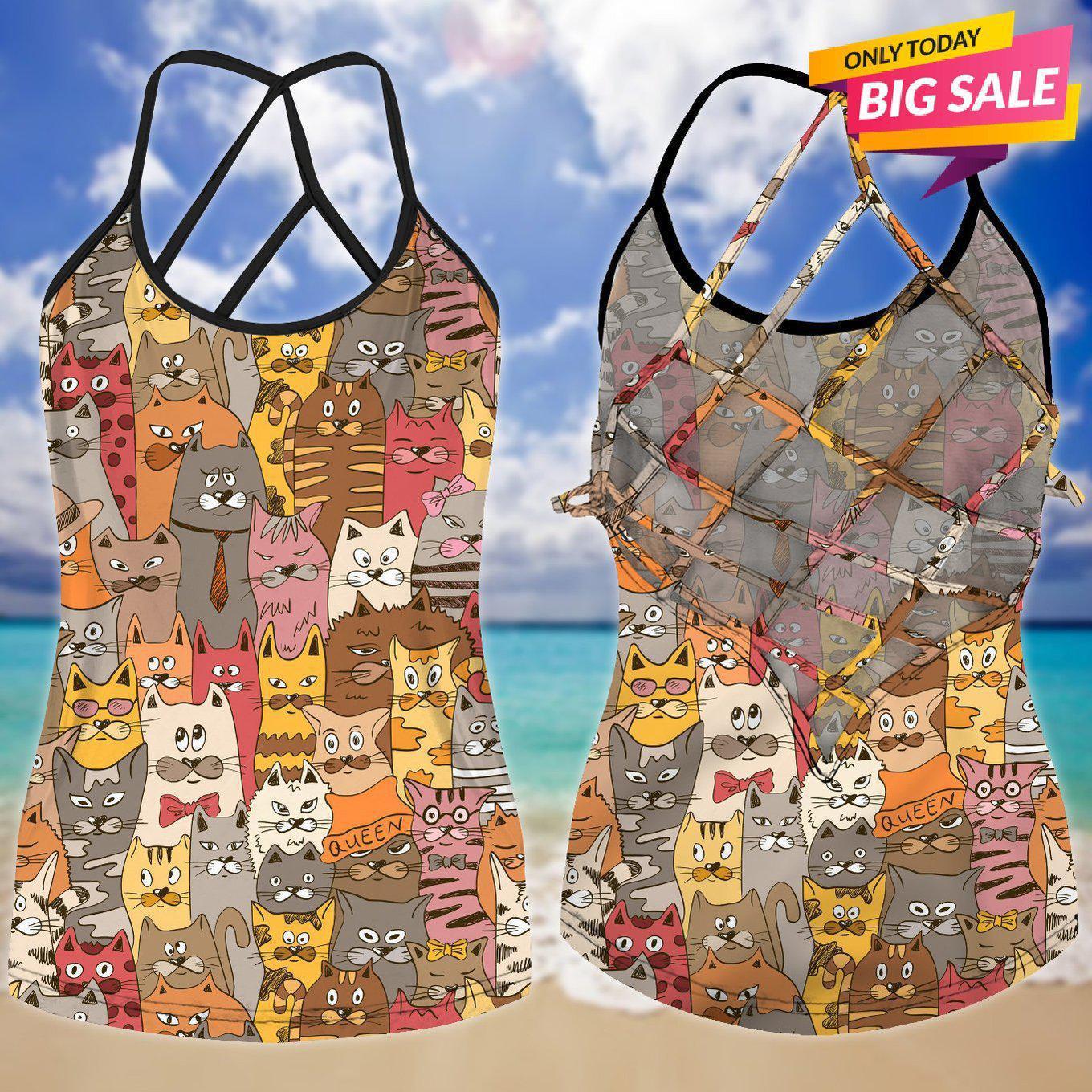 Cats Love Hollow Tank Top For Fitness Activities And Relaxed Style