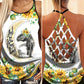 Dinosaurs Peace Life Hollow Tank Top For Active Days And Vacation Wear