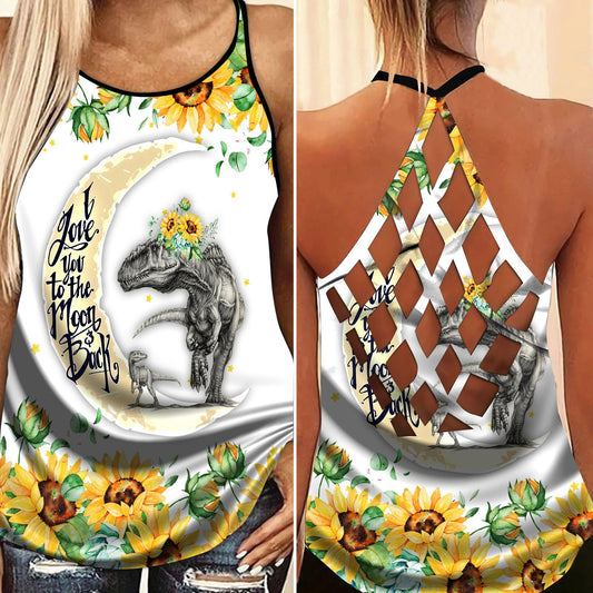 Dinosaurs Peace Life Hollow Tank Top For Active Days And Vacation Wear