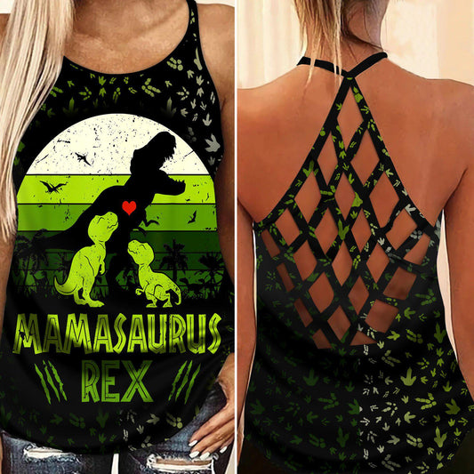 Dinosaurs Peace Life Hollow Tank Top For Meditation Practice And Festivals