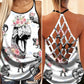 Dinosaurs Peace Life Hollow Tank Top For Yoga Sessions And Summer Outings