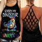 Dinosaurs Peace Life Hollow Tank Top For Studio Practice And Casual Styling