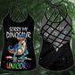 Dinosaurs Peace Life Hollow Tank Top For Studio Practice And Casual Styling
