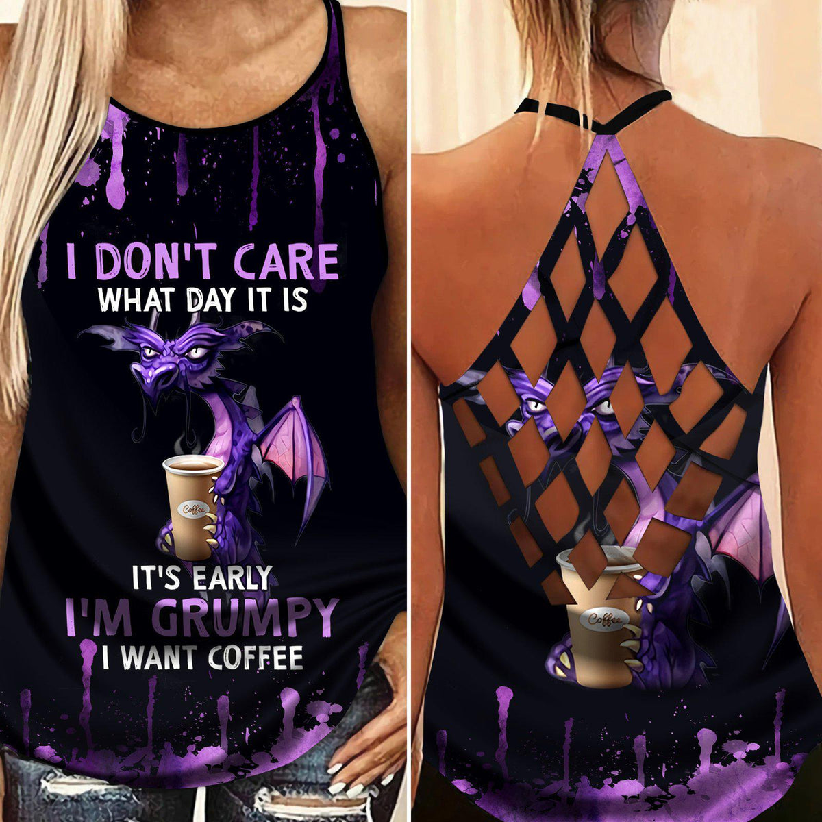 Dragon Strength Everyday Hollow Tank Top For Workouts Festivals And Bold Style