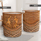 Tap Dance Rattan Texture Laundry Basket For Room Home Organizer