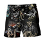 Tattoo Skull Beach Shorts For Warm Weather Outings And Leisure And Relaxation