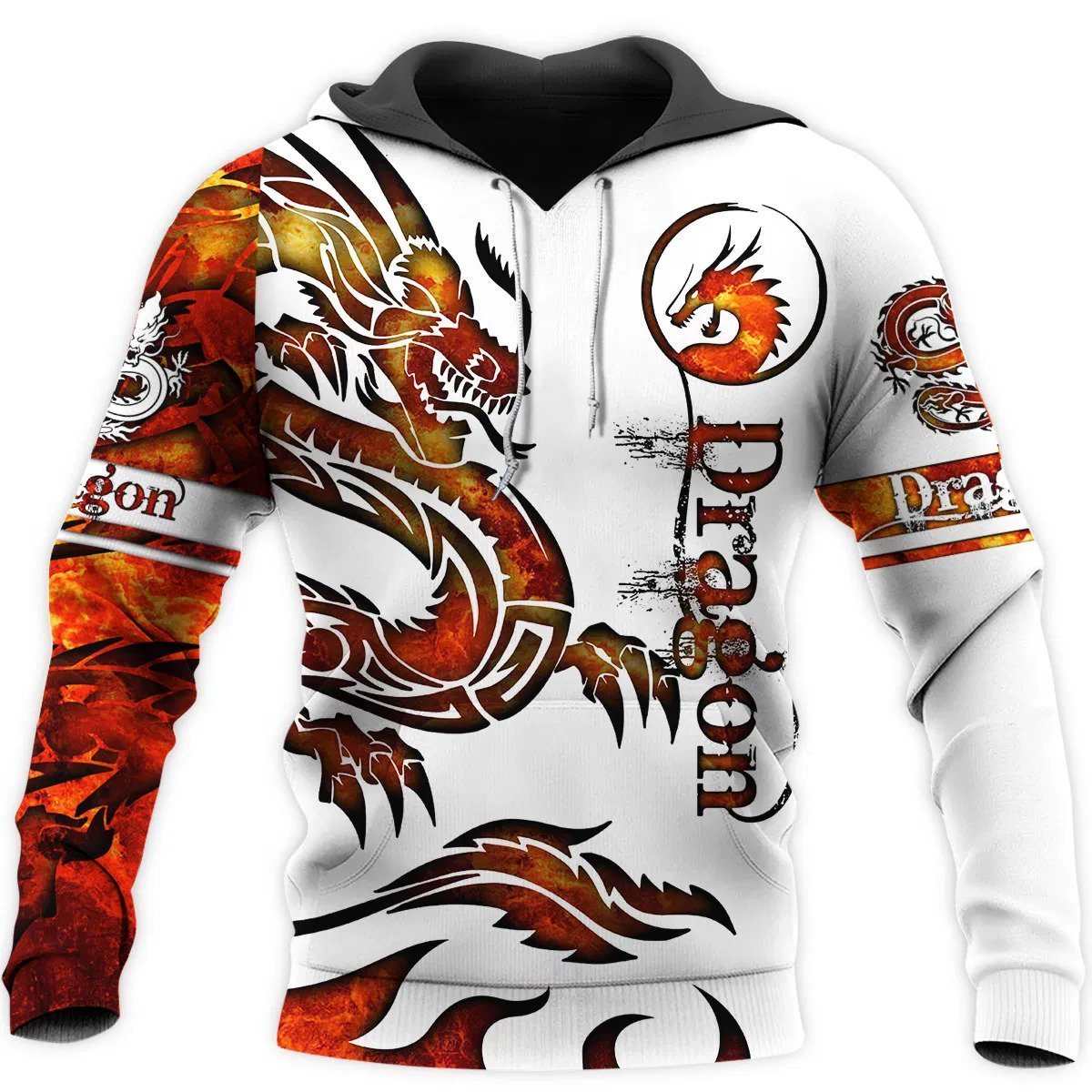 Dragon Fire Tattoo Hoodie For Fantasy Inspired Outfits Travel Days And Comfortable Wear