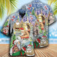 Christmas Tattoo Art Hawaiian Shirt With All Over Print For Beach Vacations Casual Parties And Warm Weather Style