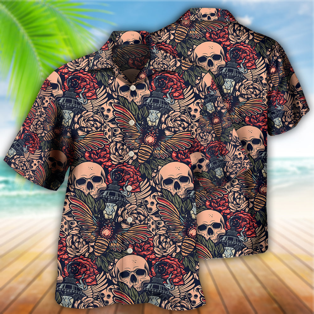 Skull Tattoo Amazing Christmas Fantastic Hawaiian Shirt For Summer Events And Casual Outdoor Wear